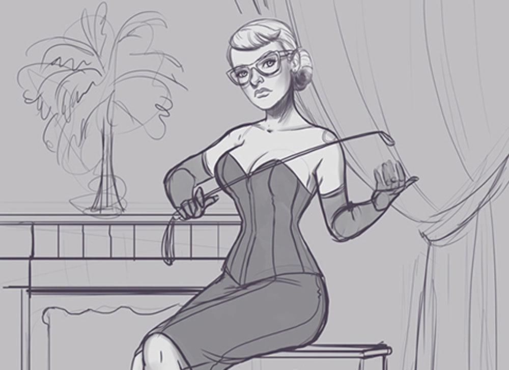 Pinup Commission Sketch
